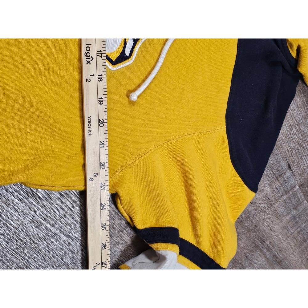 OTS Nashville Predators NHL Hockey Hoodie Lace Up Jersey Yellow Mens Large - Picture 5 of 7